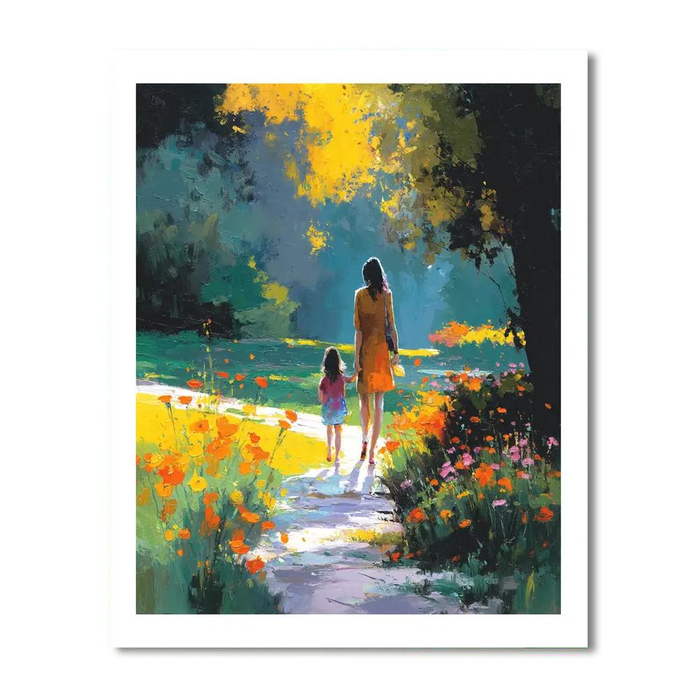 Morning Sunlit Stroll Number Painting