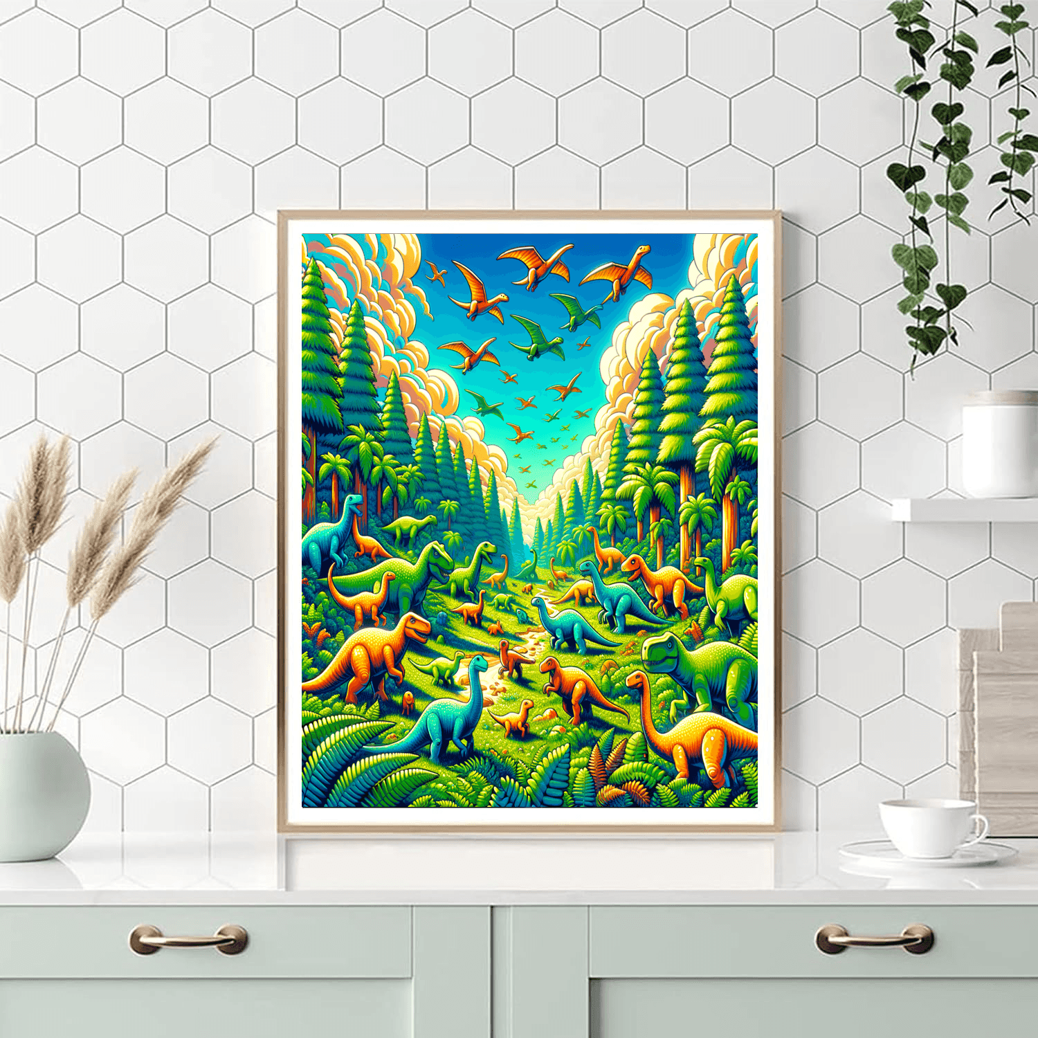 Adventurous Dino World Paint By Number