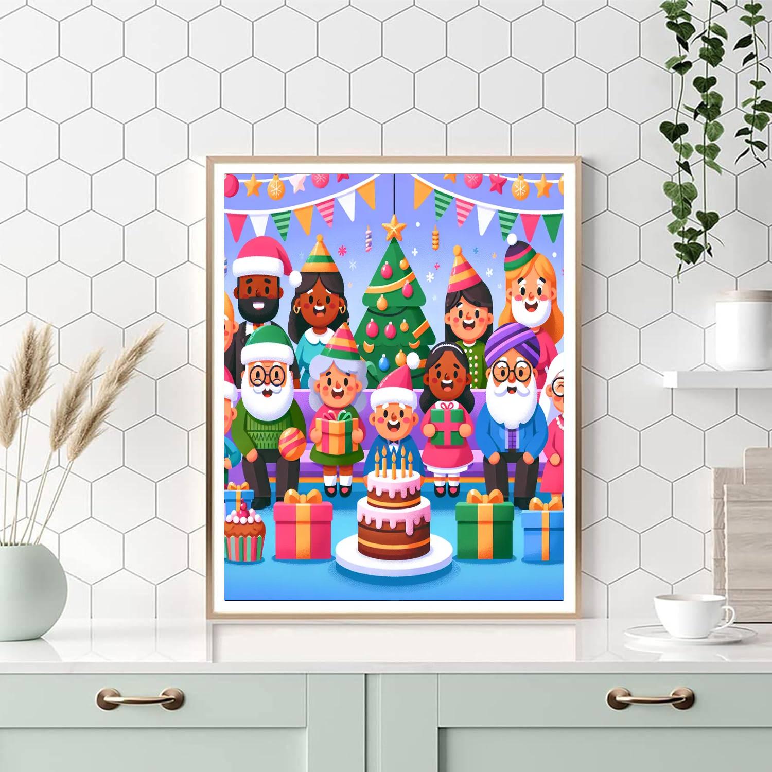 Merry Holiday Cheer Number Painting