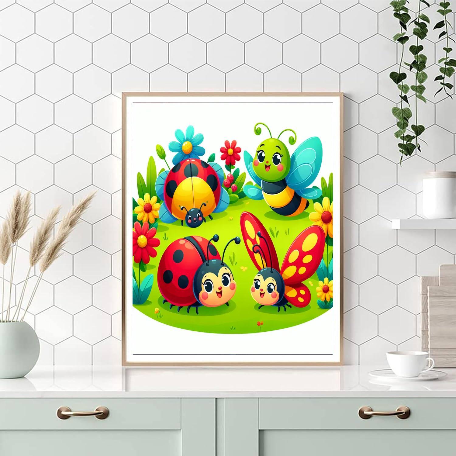 Charming Insects Painting By Numbers Kit