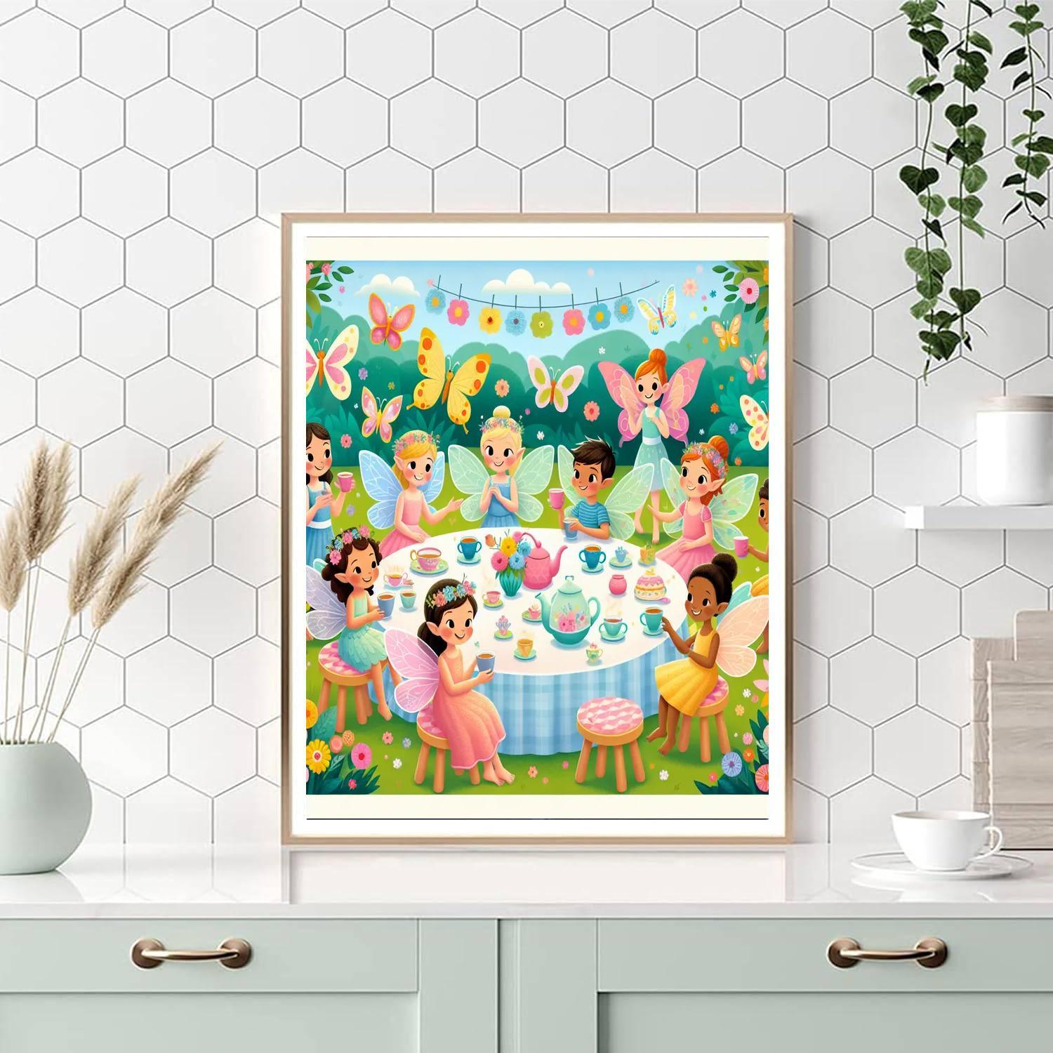 Enchanted Fairy Tea Party Number Painting