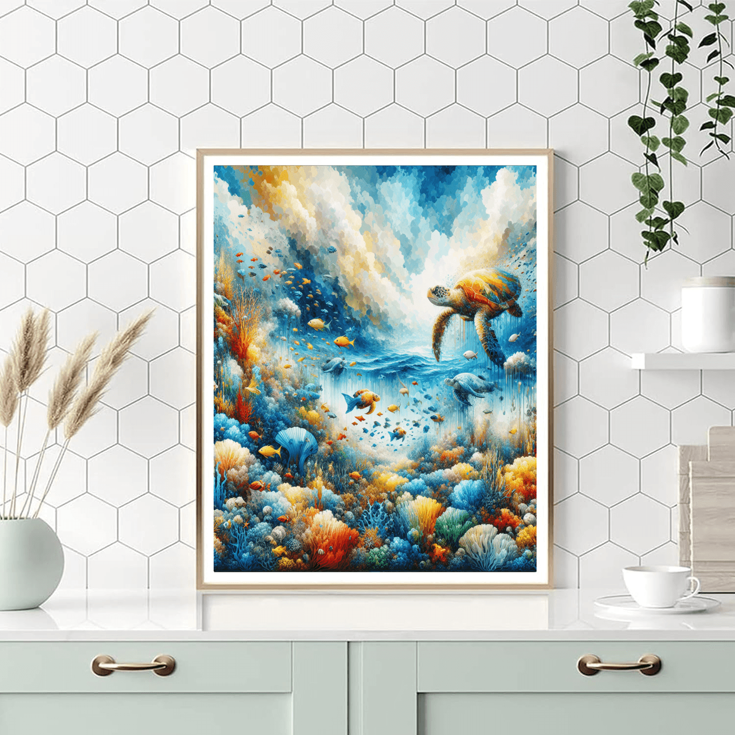 Lavish Ocean Reef Painting Number Kit