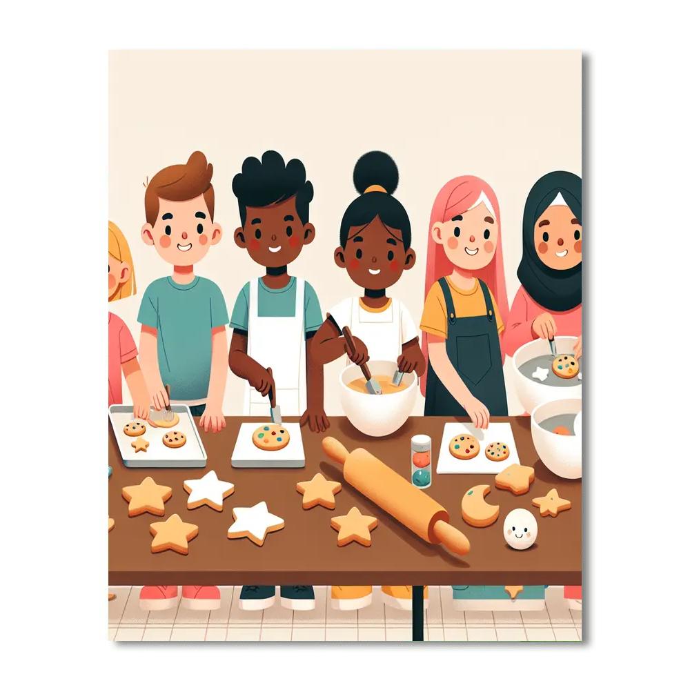 Cosmic Cookie Creation Number Painting