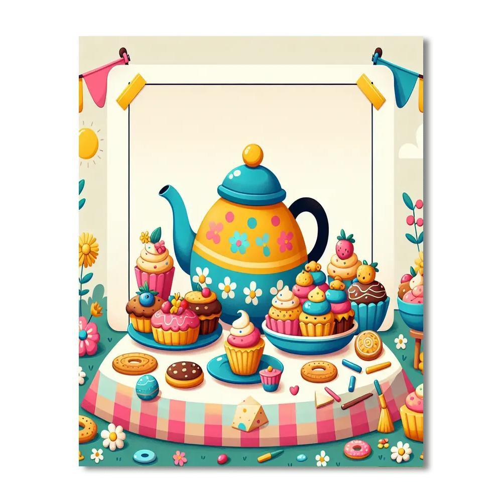 Time For Tea DIY Paint By Numbers