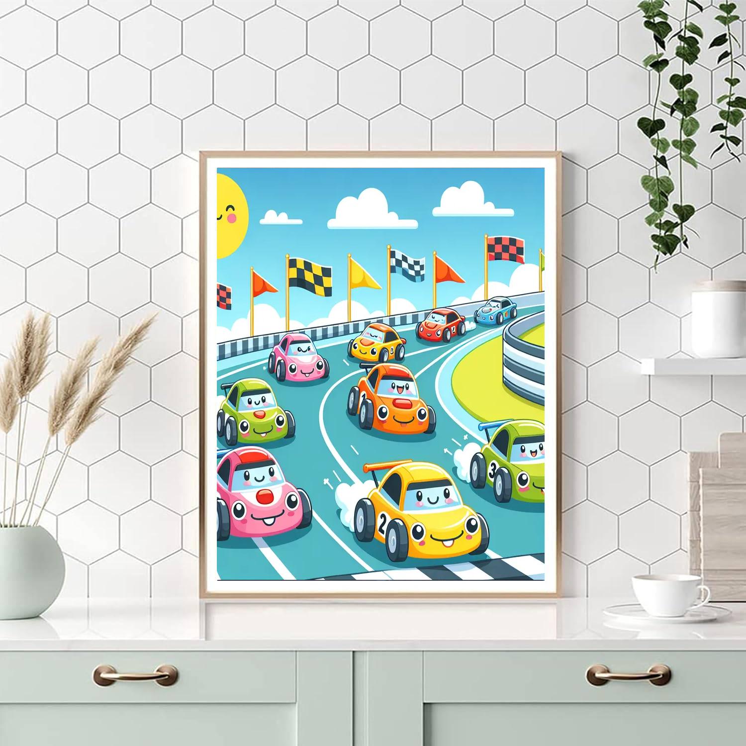 Exciting Race Cars Numbered Painting Kits