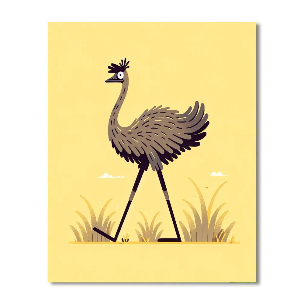 Eccentric Emu Paint By Number