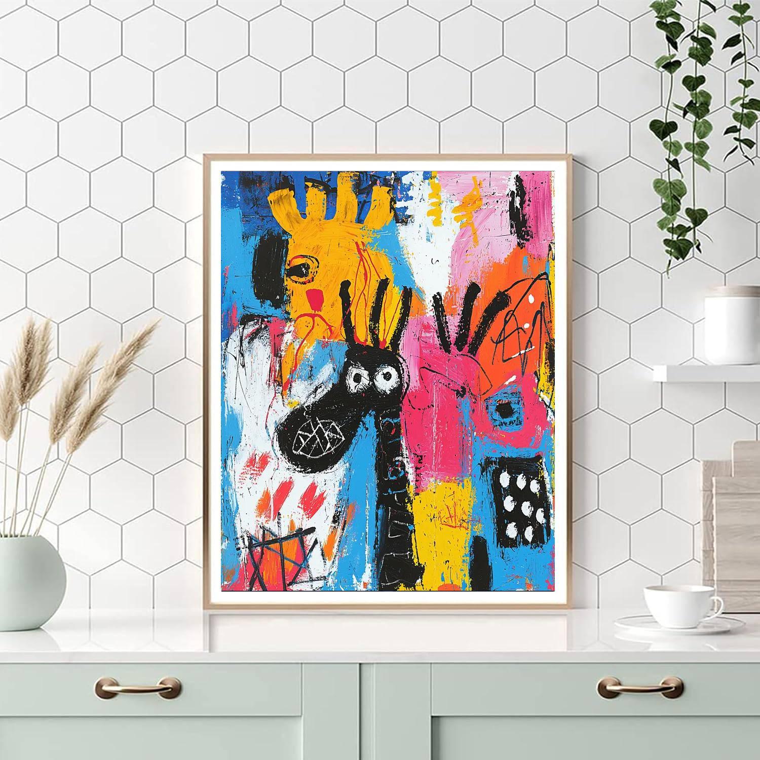 Basquiat Inspired Animal Kingdom Patterns  Painting By Numbers Kit