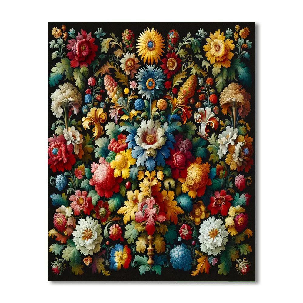 Floral Symphony Arrangement Paint By Number