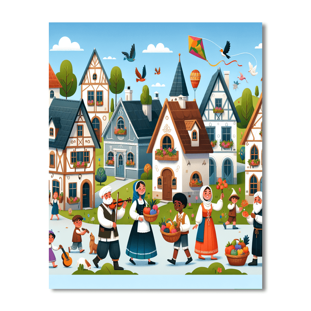 Charming Storybook Village Paint By Numbers Kits