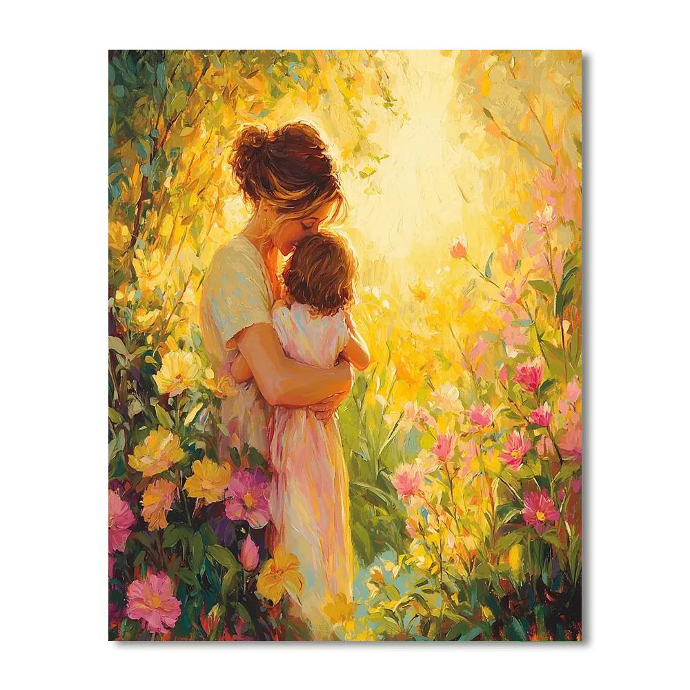 Daybreak Hug In The Garden Number Painting