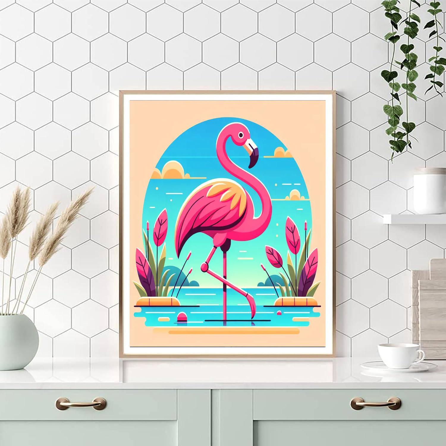 Fantastic Flamingo DIY Paint By Numbers