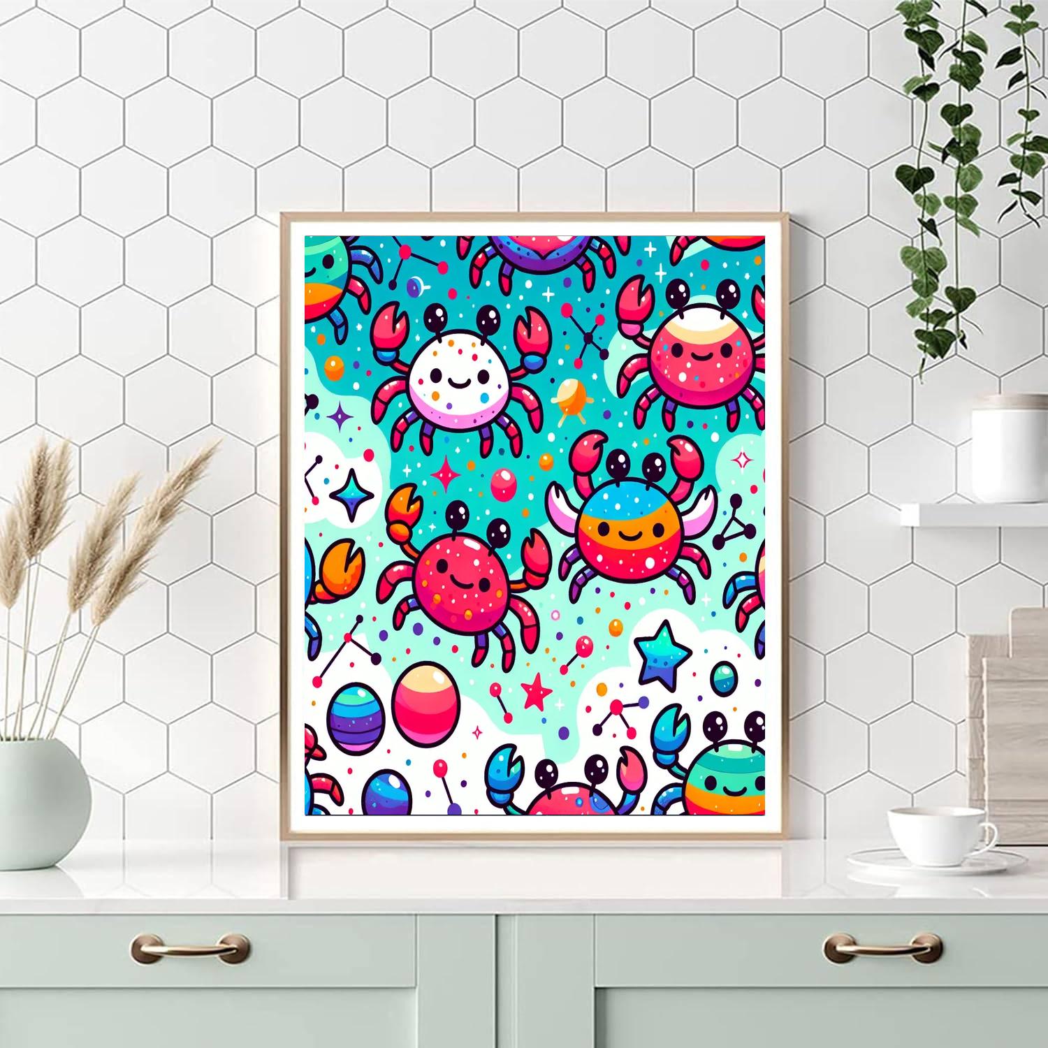 Cosmic Crab Constellation Numbered Painting Kits