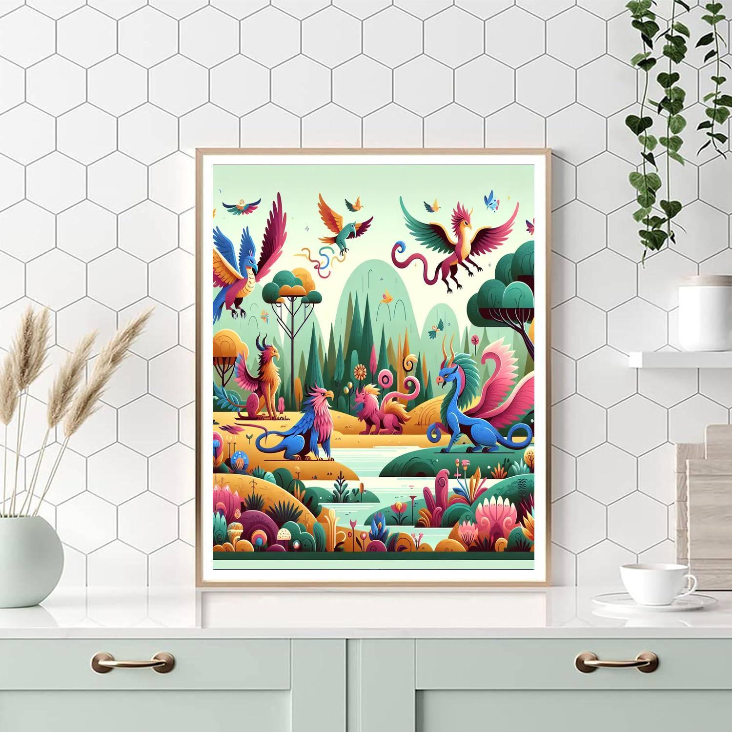 Mythical Creature Menagerie Paint By Number