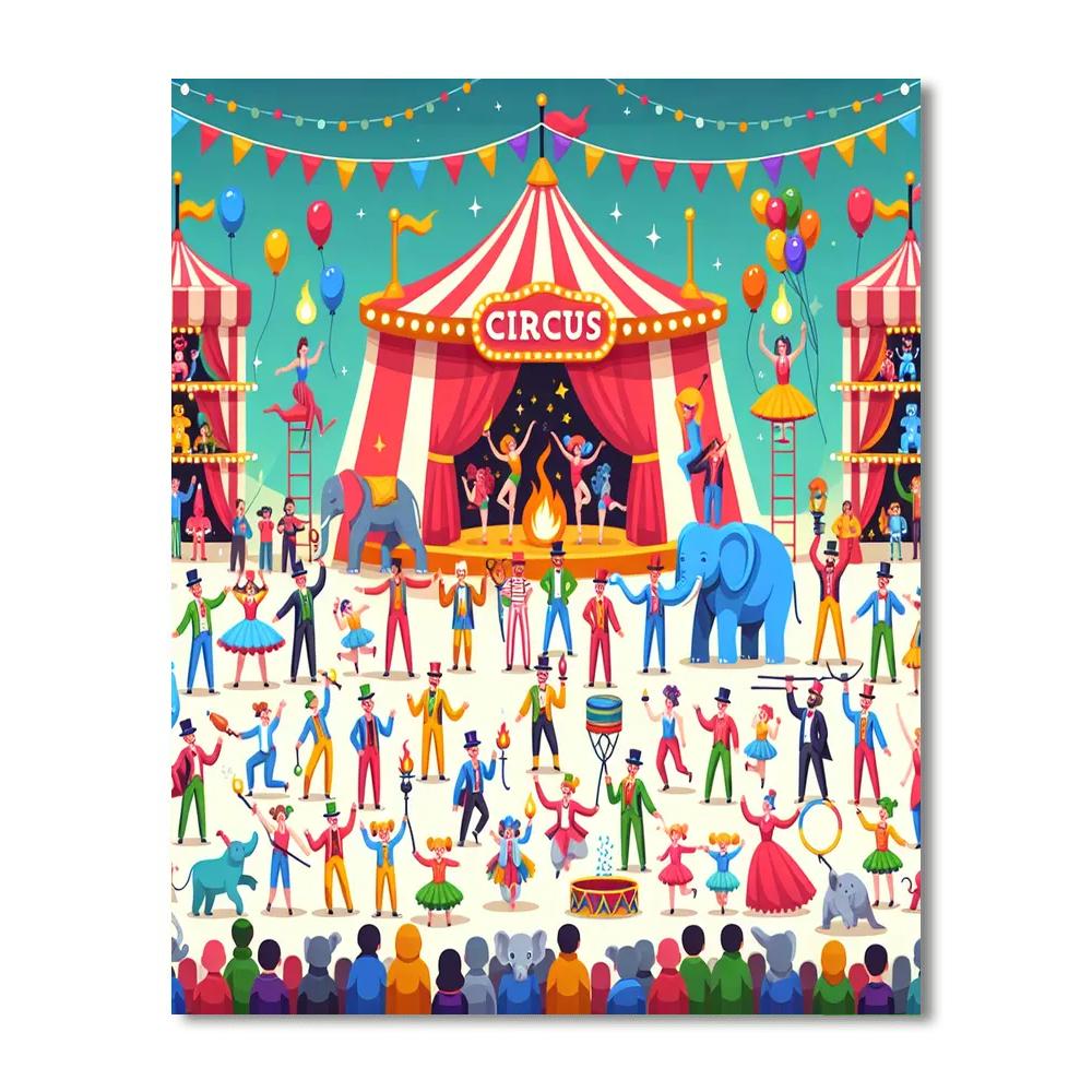 Circus Celebration Carnival Paint By Color