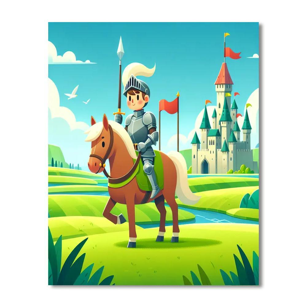 Courageous Knights Tale Paint By Numbers Art