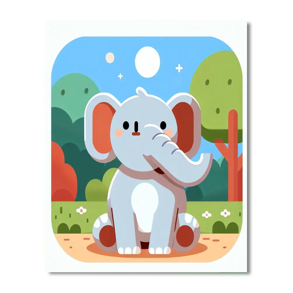 Wise Old Elephant Paint By Numbers