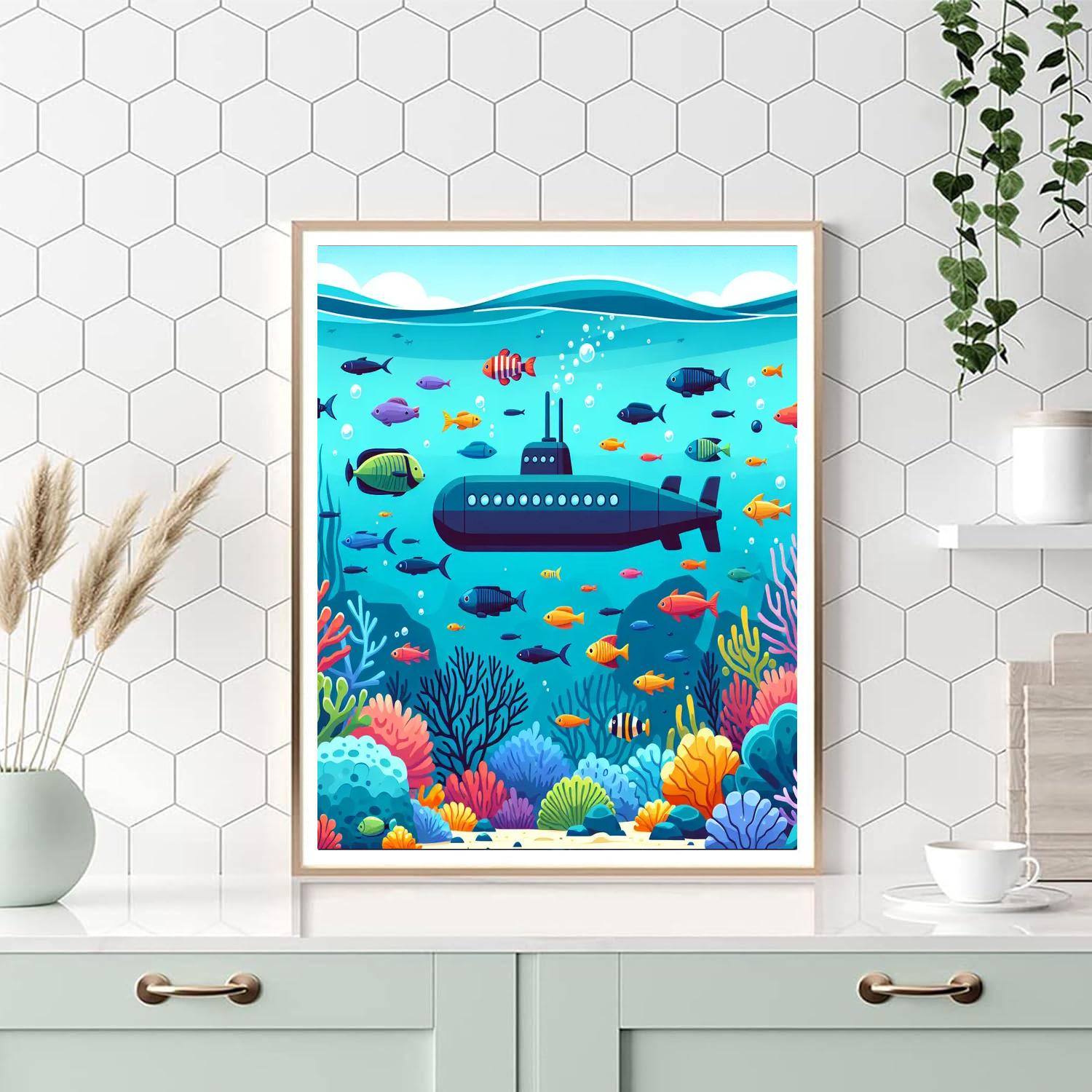 Underwater Discovery Voyage Painting Number Kit