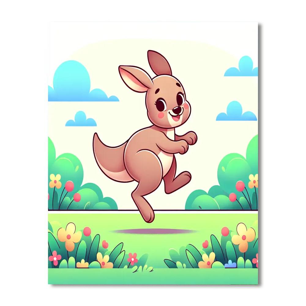 Cute Kangaroo DIY Paint By Numbers
