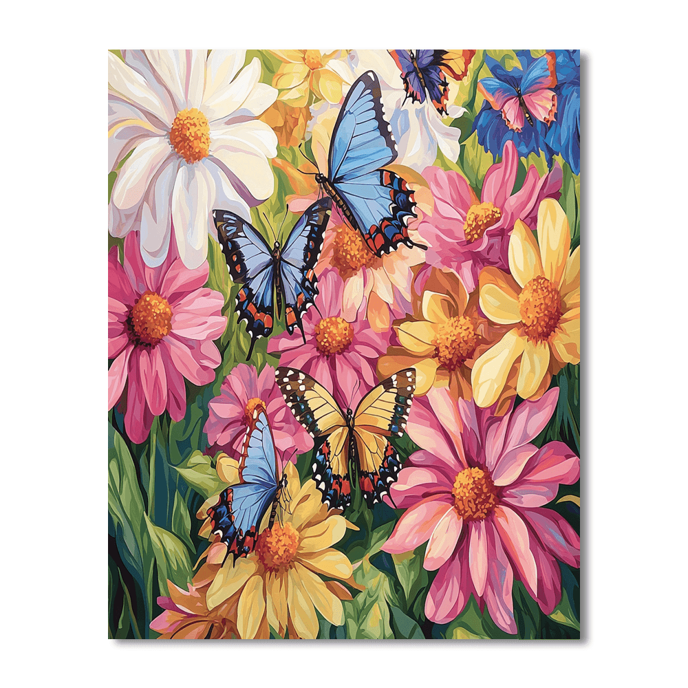 Georgia O'Keeffe Inspired Dance Of The Butterflies  Paint By Numbers Art