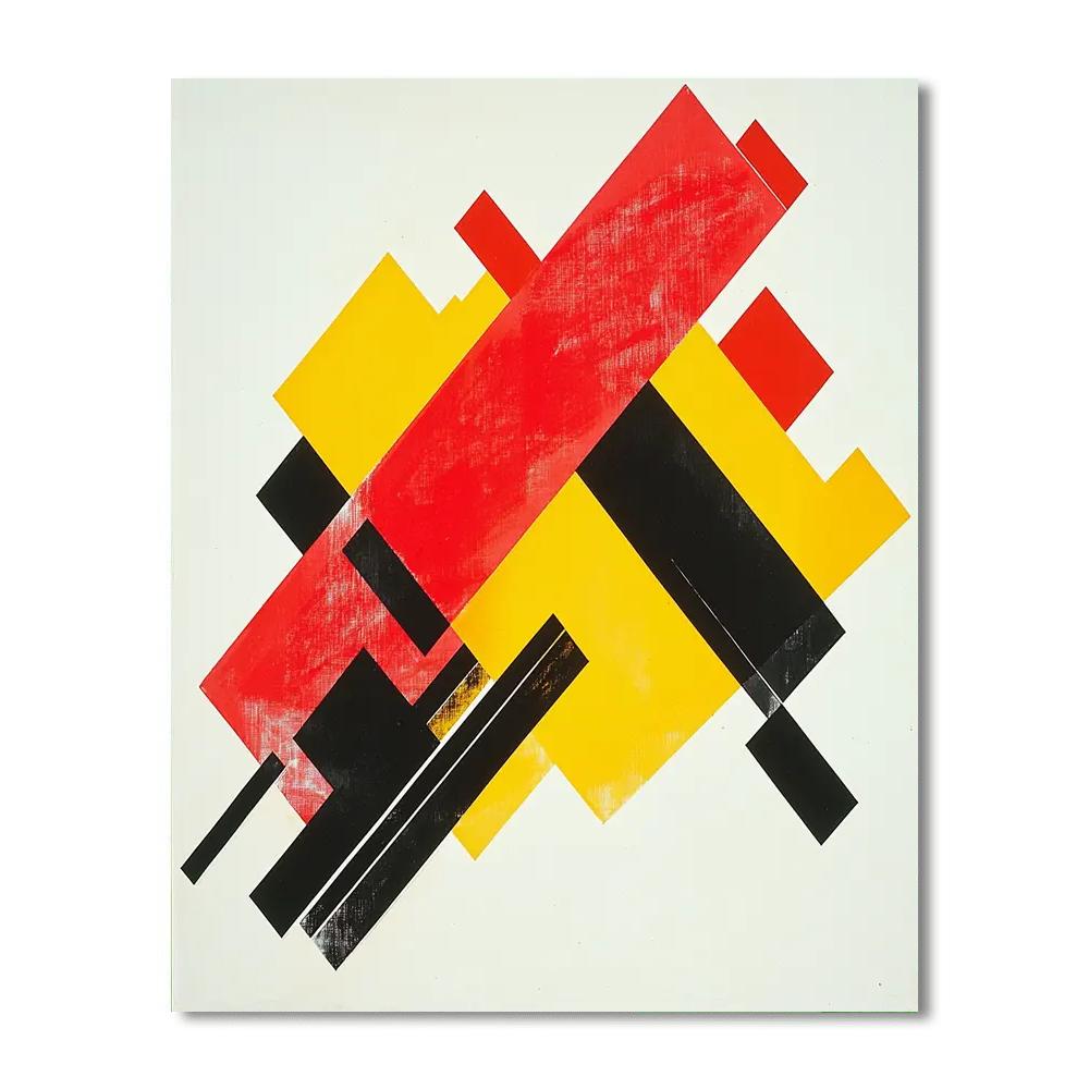 Kazimir Malevich Inspired Bold Geometry  DIY Paint By Numbers