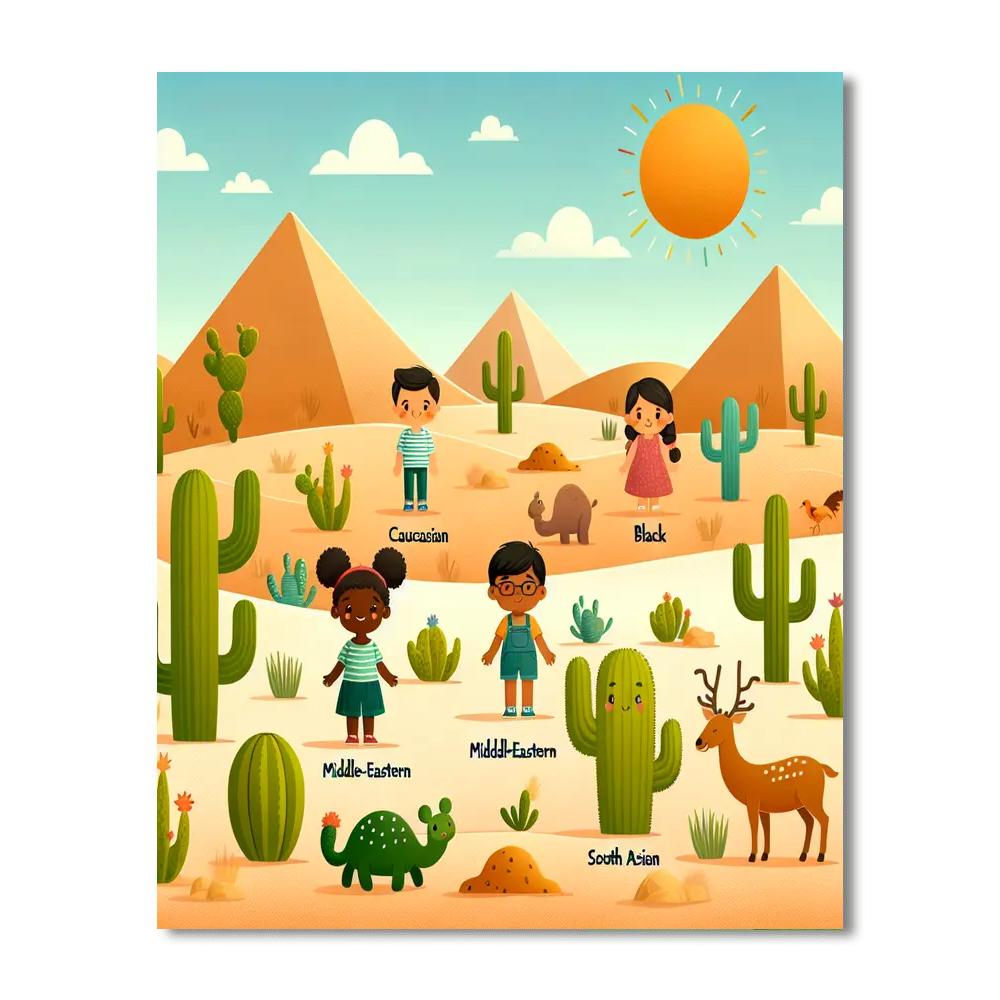 Delightful Desert Discovery Number Painting