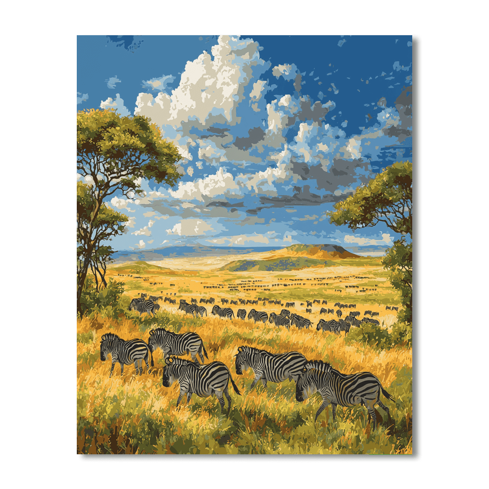 Masai Mara Migration Paint By Numbers Kits