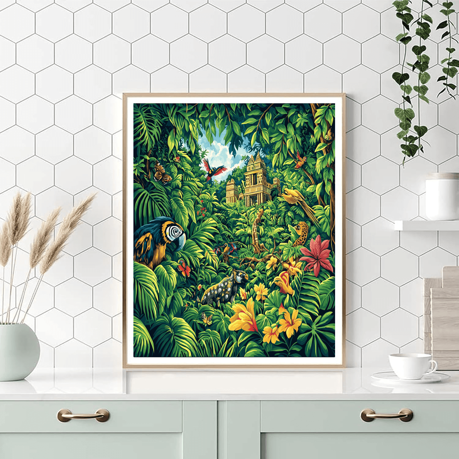 Henri Rousseau Inspired Animal Kingdom  Numbered Painting Kits