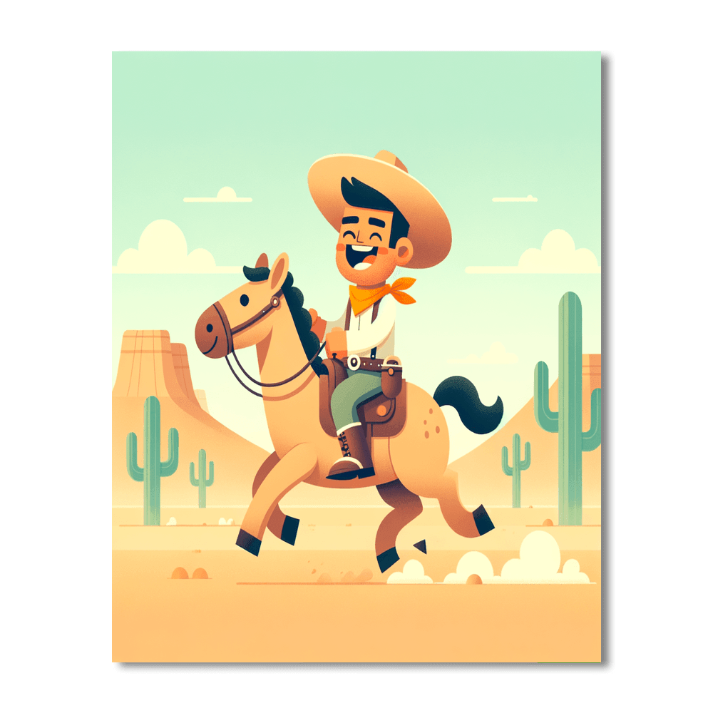 Wild West Cowboy Paint By Number
