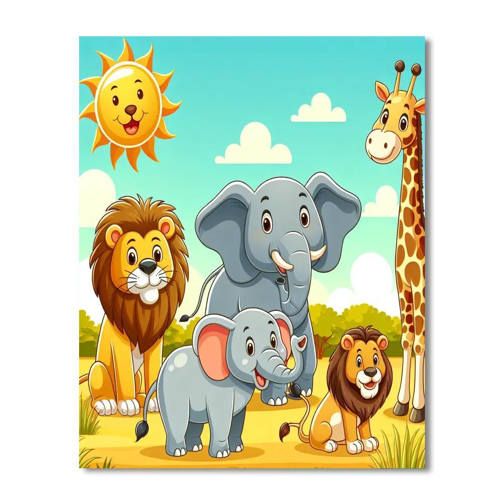 Wildlife Safari Painting Paint By Numbers Kits