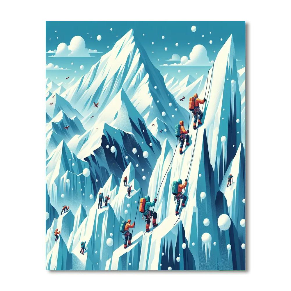 Snowy Peak Expedition Paint By Color
