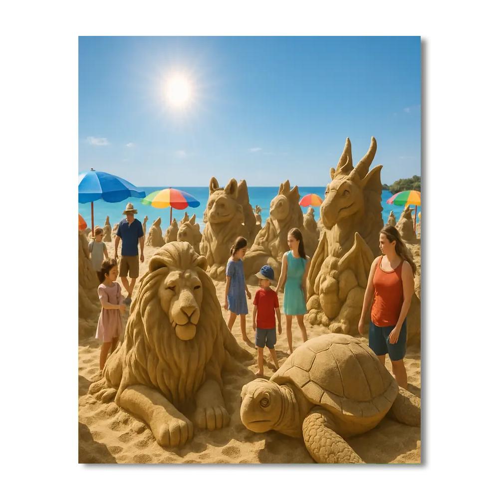 The International Sand Sculpting Festival Number Painting