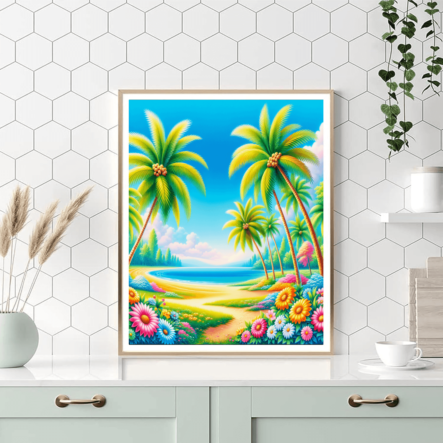 Charming Tropical Paradise Numbered Painting Kits
