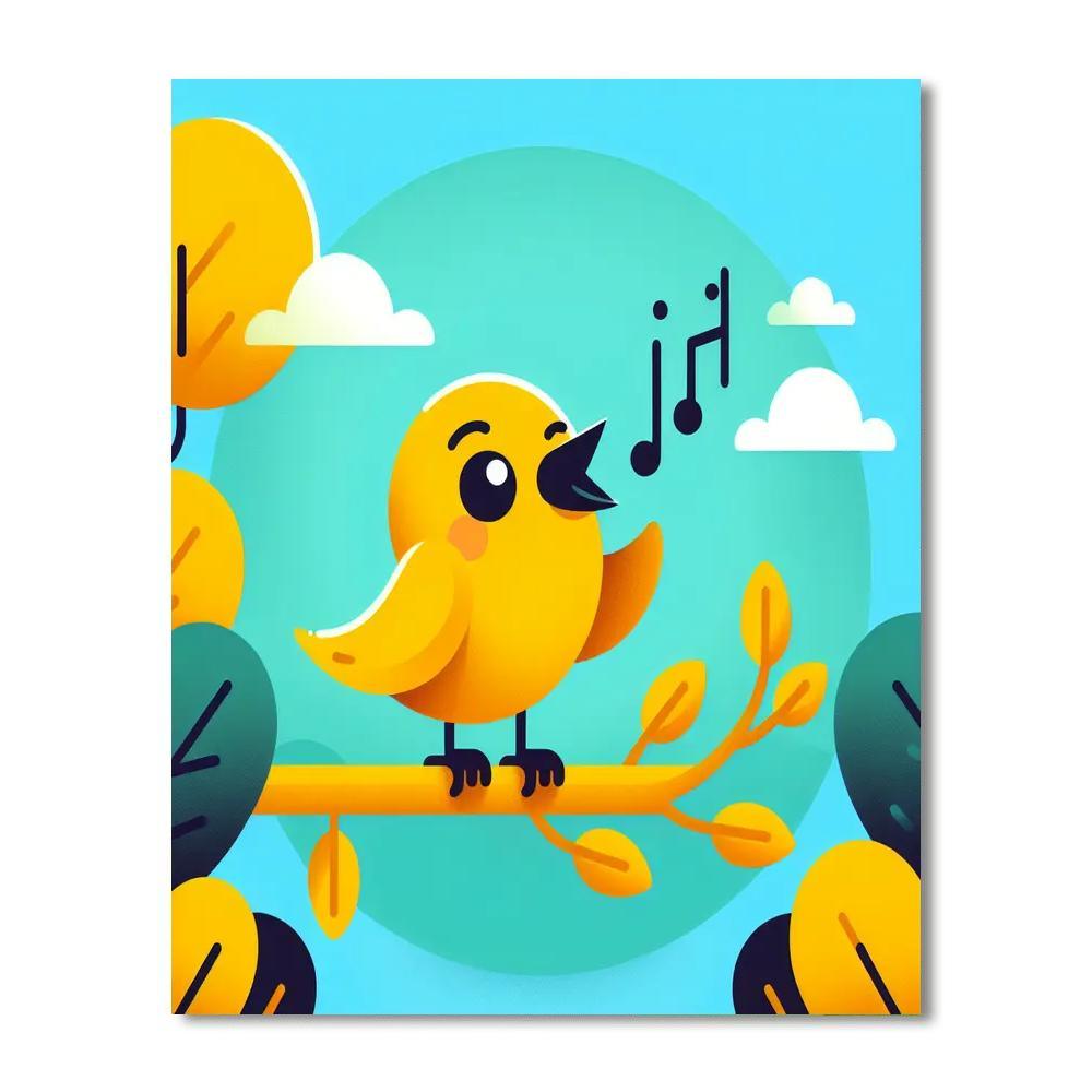 Charming Canary Sing Paint By Color