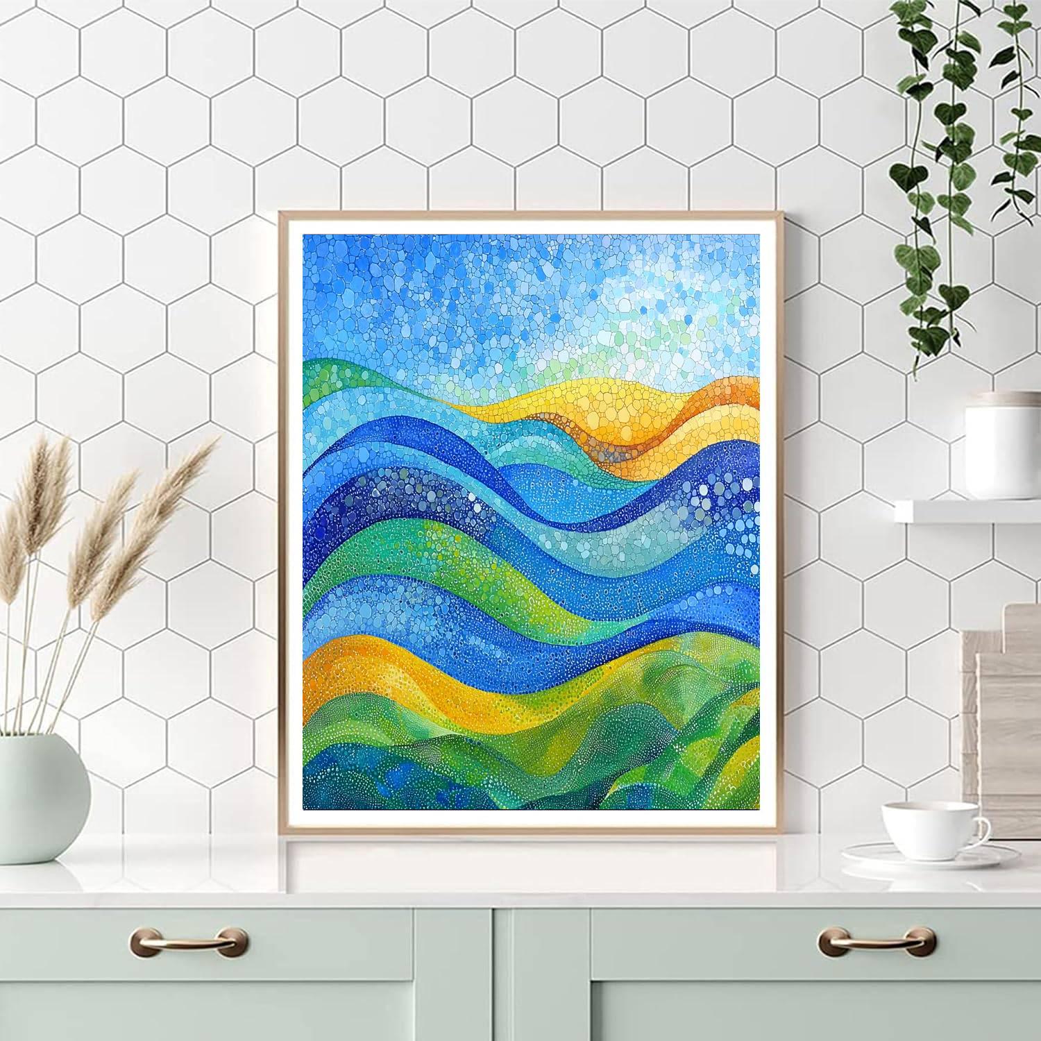 Georges Seurat Inspired Infinite Waveforms  Numbered Painting Kits