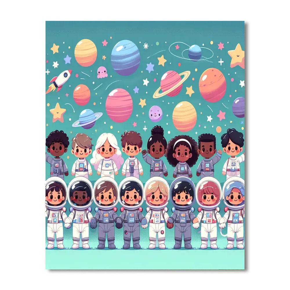 Super Space Squad Number Painting