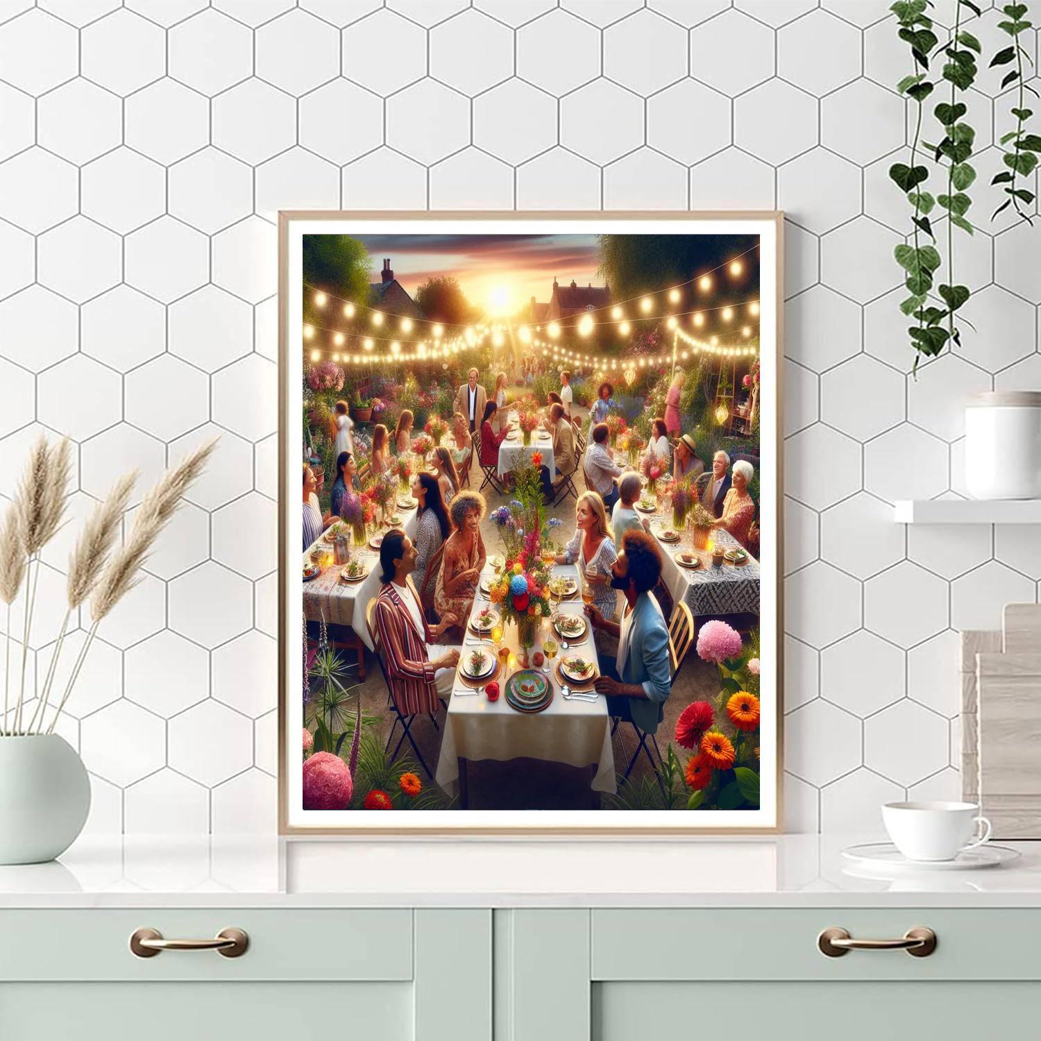 Enchanting Garden Party Painting By Numbers Kit