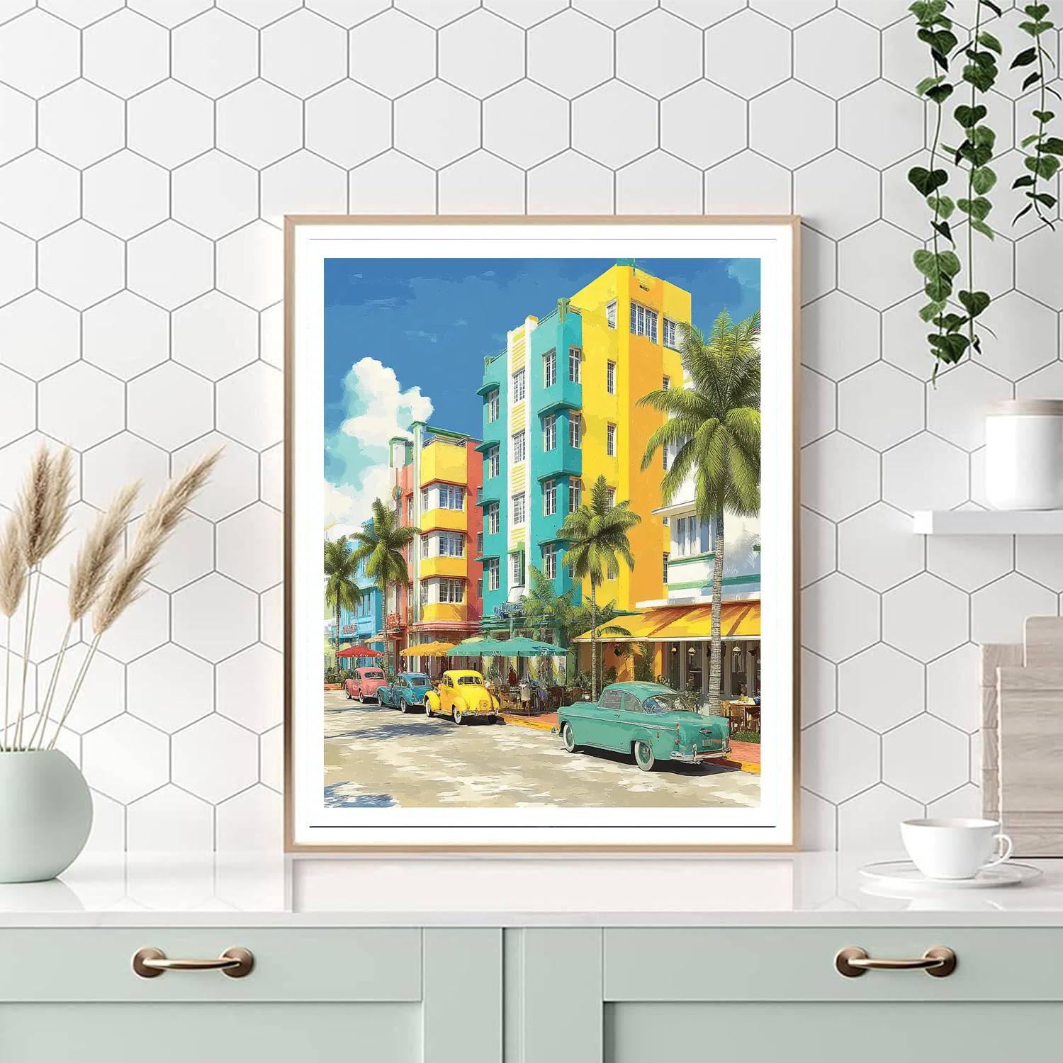 Art Deco Historic District - Miami DIY Paint By Numbers