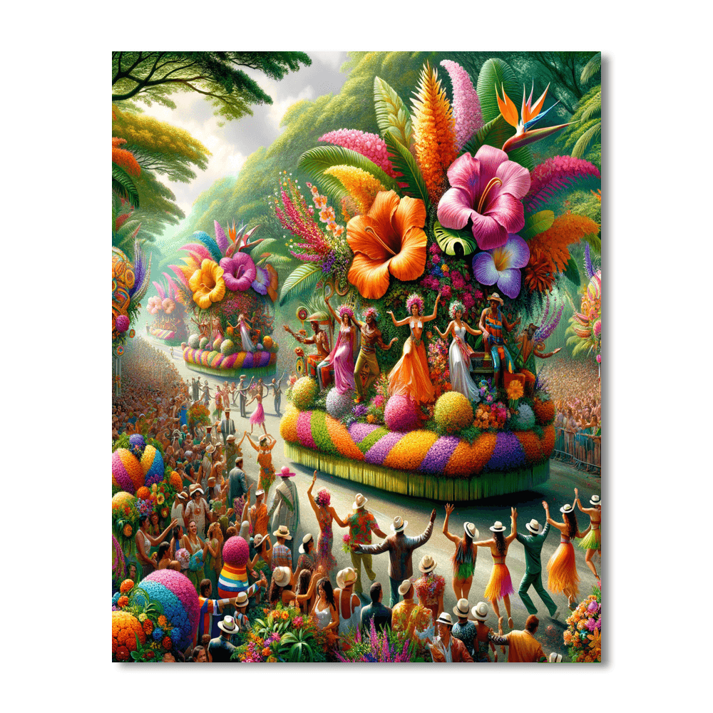 Flower Festival - Costa Rica Number Painting