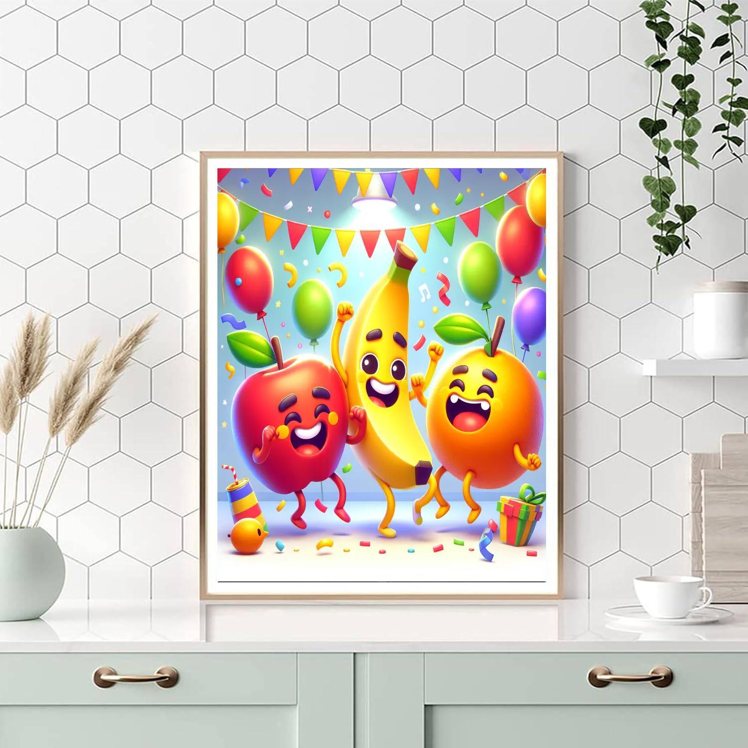 Dancing Fruit Friends Paint By Numbers Art