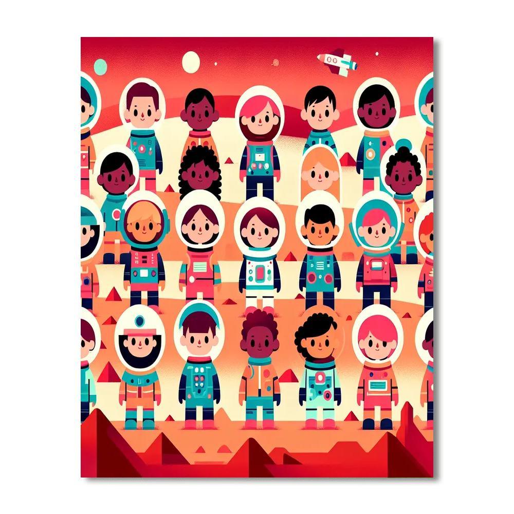 Space Mission To Mars Paint By Number