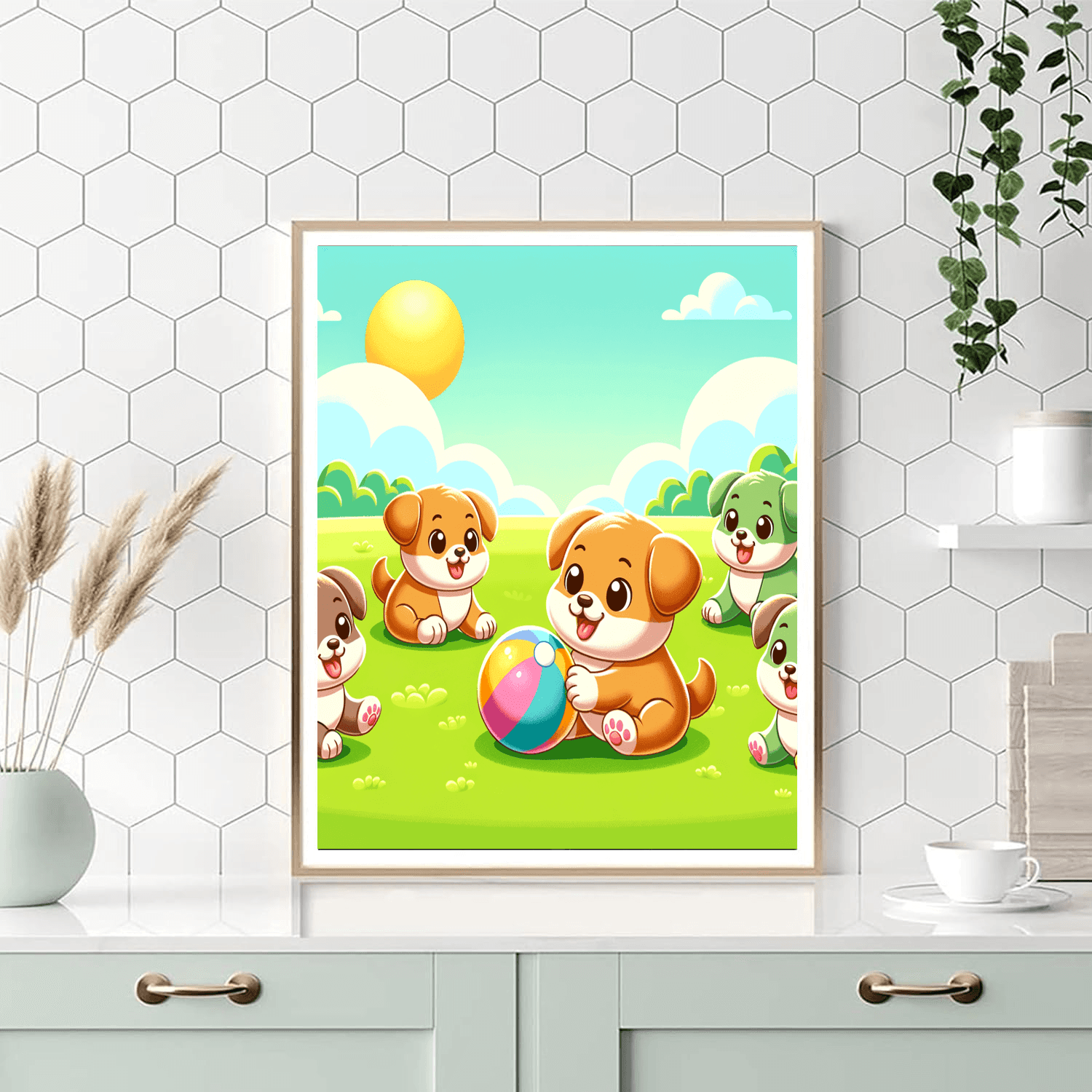 Puppy Playtime Paint By Color