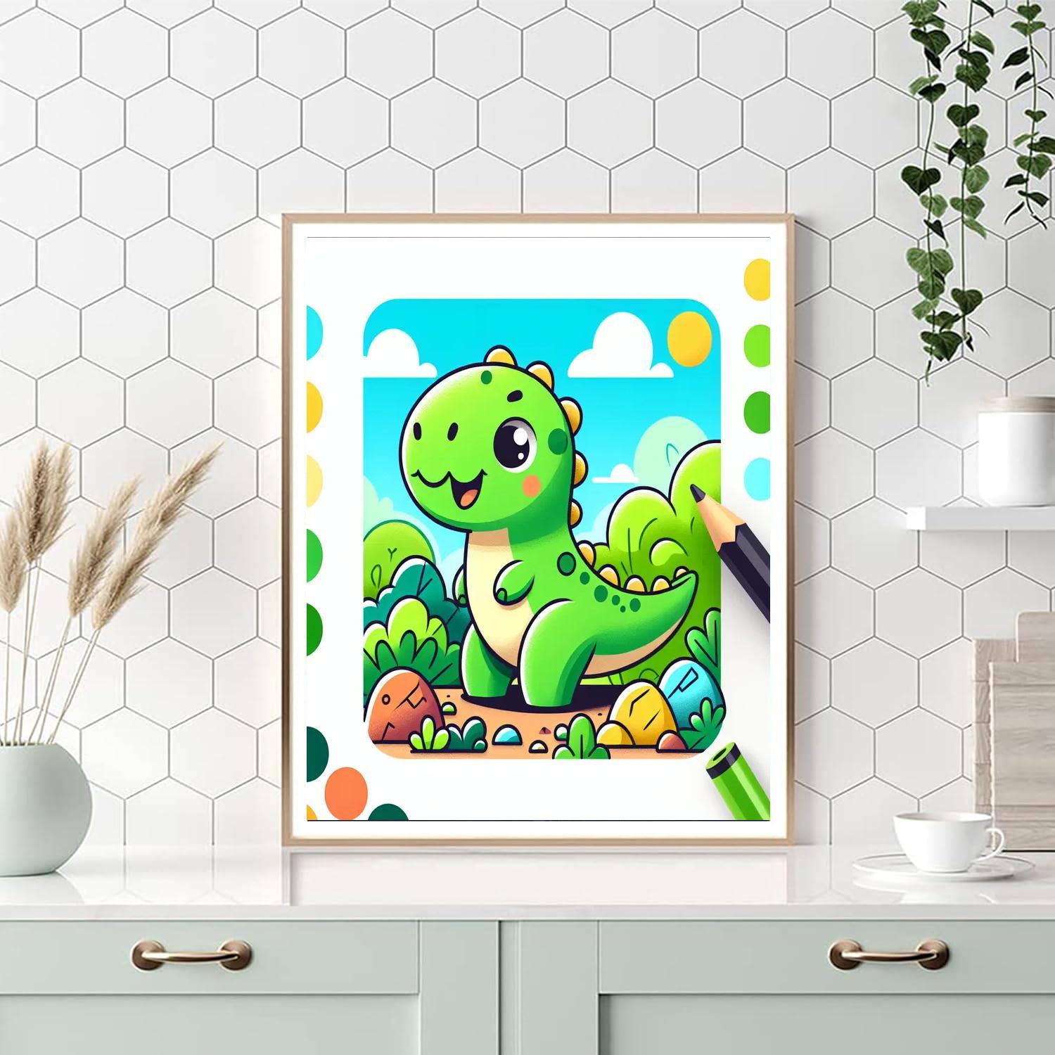 Playful Dinosaur Paint By Number