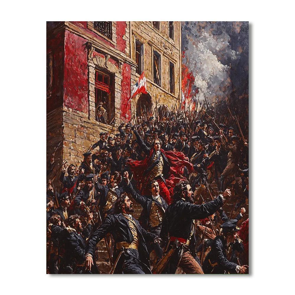 Eugène Delacroix Inspired Glimpse Of History  Number Painting