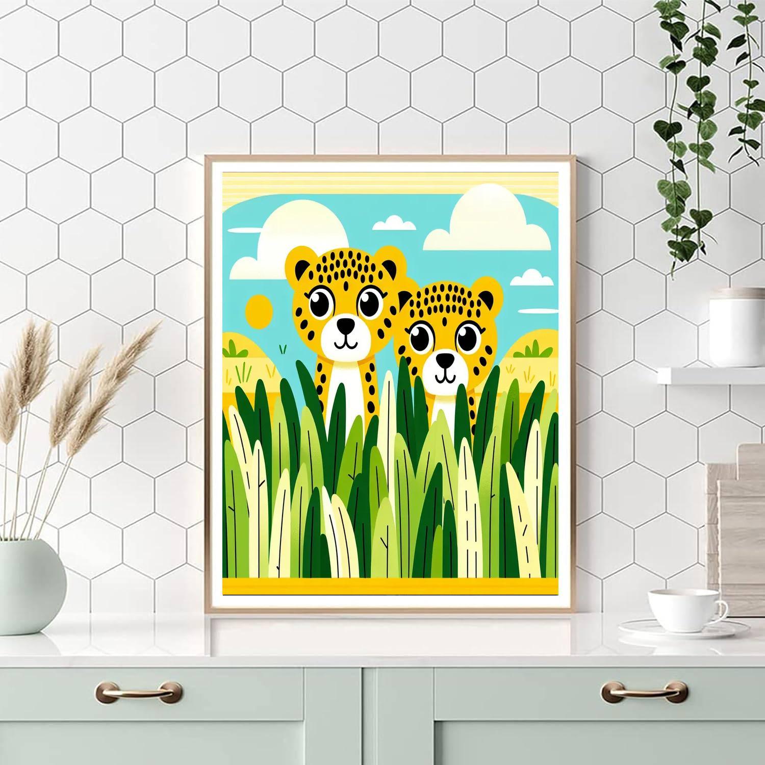 Curious Cheetahs Paint By Number