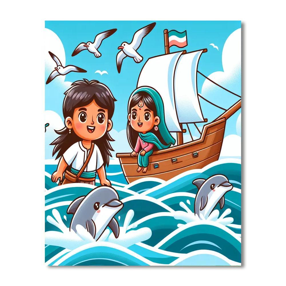 Adventurous Sea Voyage Painting By Numbers Kit