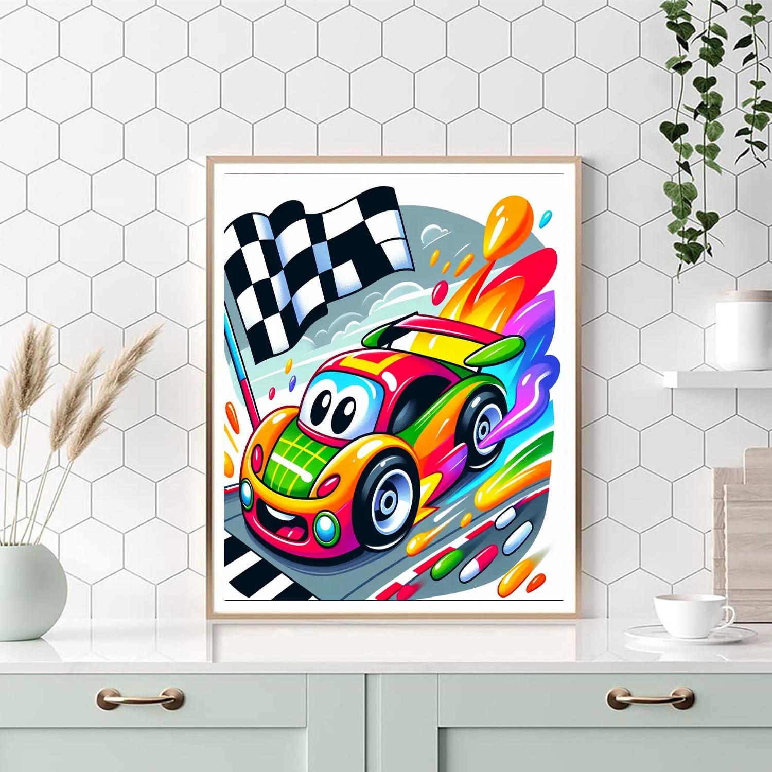 Exciting Racing Car Numbered Painting Kits