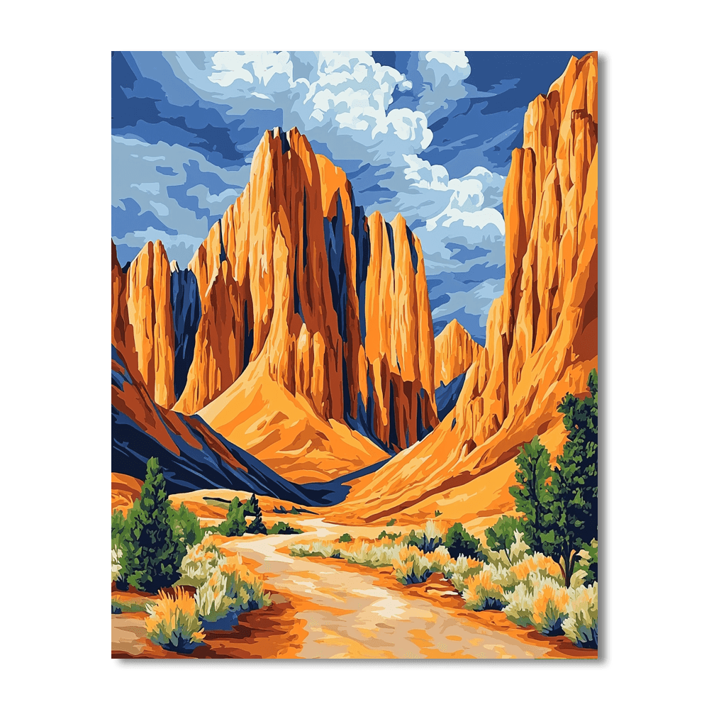 Georgia O'Keeffe Inspired O'Keeffe's Majestic Mountains  Paint By Numbers Art