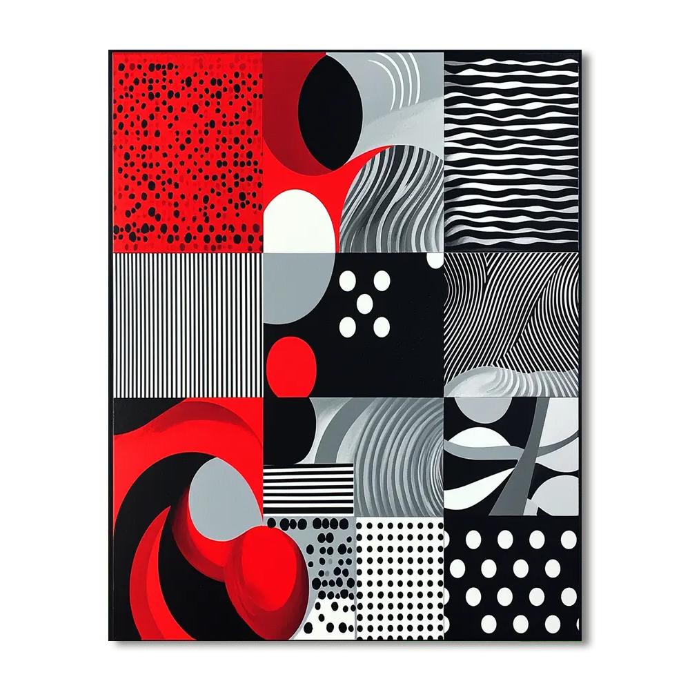 Banksy Inspired Disrupted Patterns  DIY Paint By Numbers