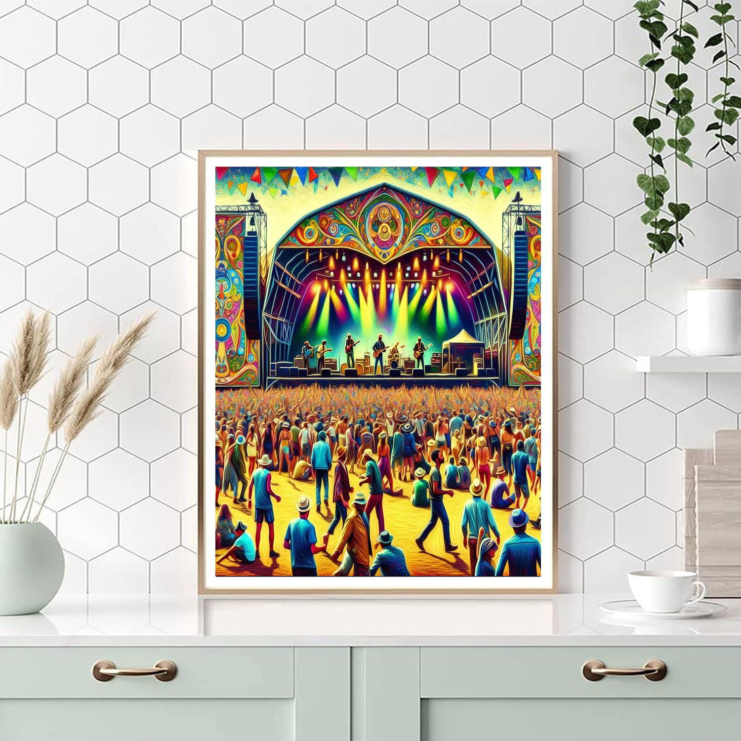 Woodstock Music Festival Painting Number Kit