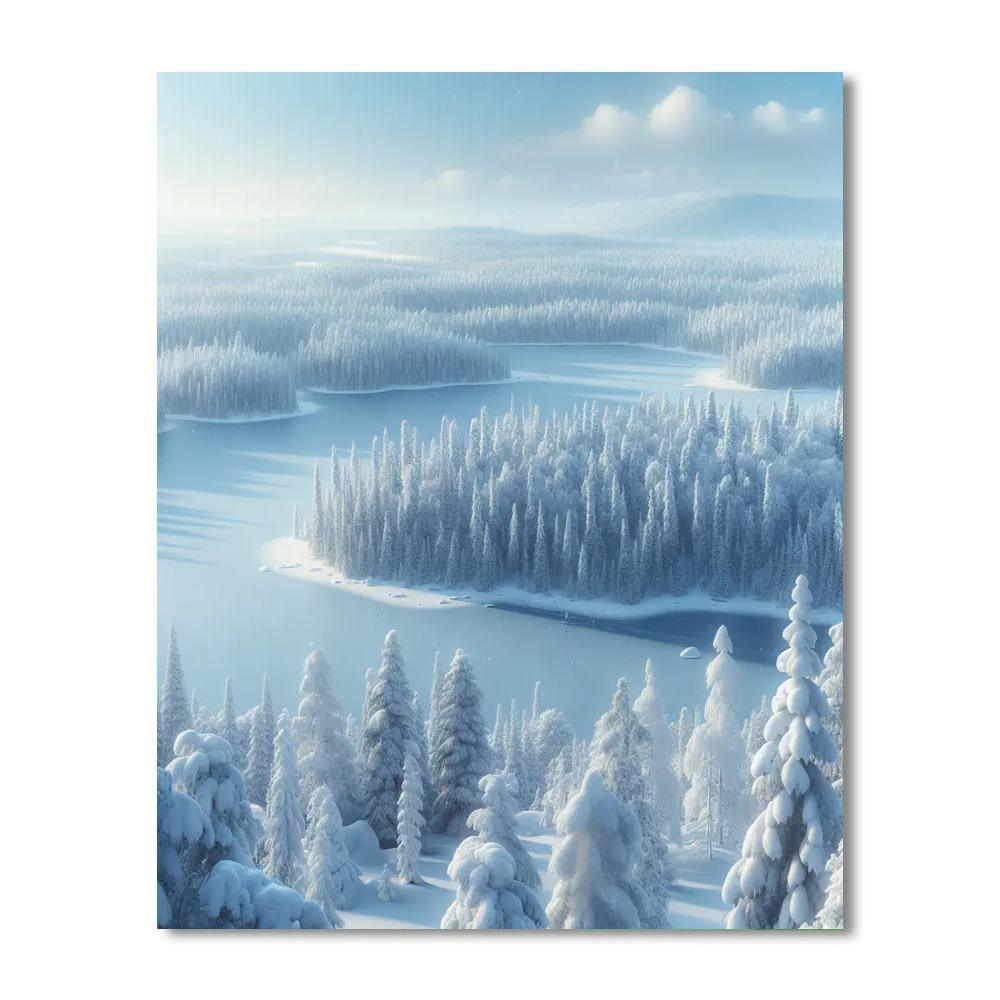 Northern Winter Numbered Painting Kits